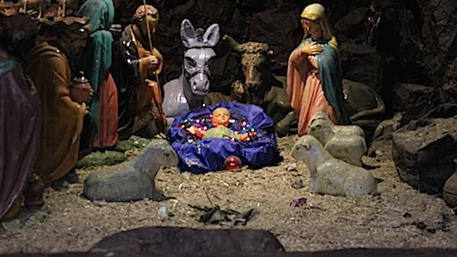 Szopka z jednego z kościołów w tzw. Koptyjskim Kairze, gdzie znajduje się wiele świątyń