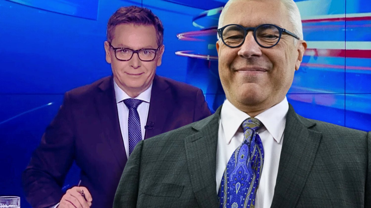 Były pracownik TVP Michał Adamczyk i poseł Roman Giertych
