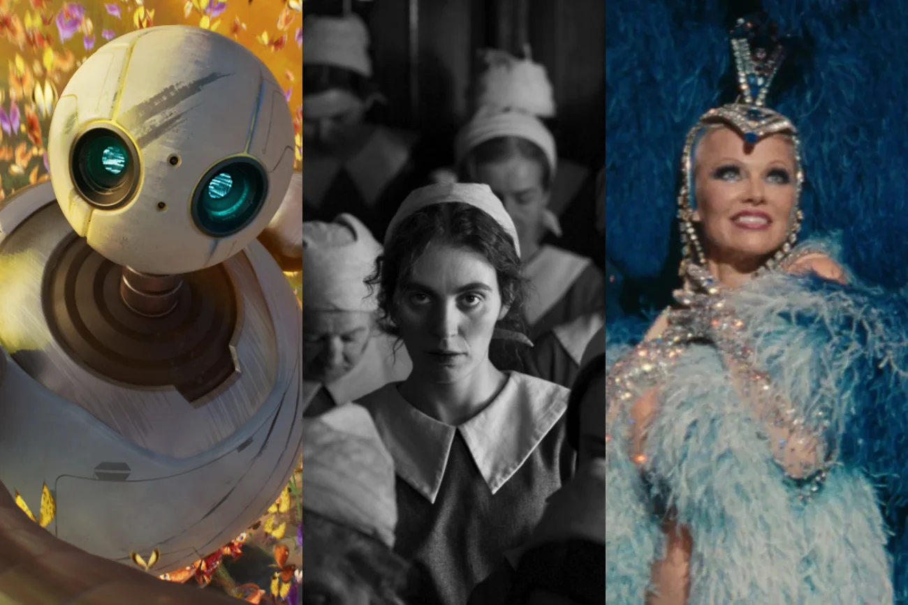 Kadry z filmów "Dziki robot", "Dziewczyna z igłą" i "The Last Showgirl"