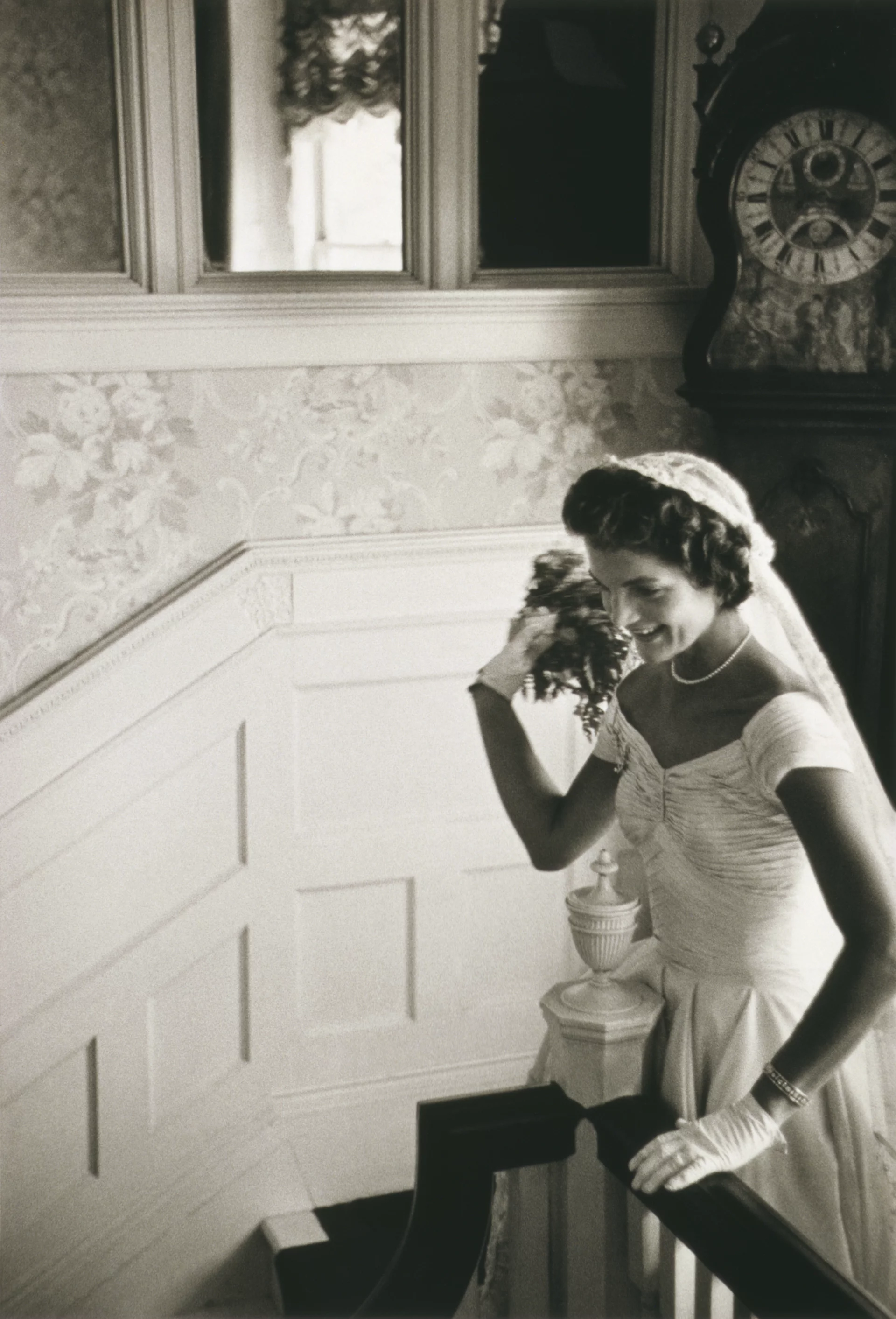 Jackie w dniu ślubu z przyszłym prezydentem USA.