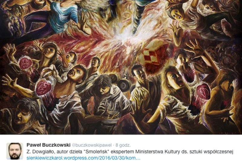 Autor obrazu o katastrofie smoleńskiej nowym  ekspertem w resorcie Piotra Glińskiego.