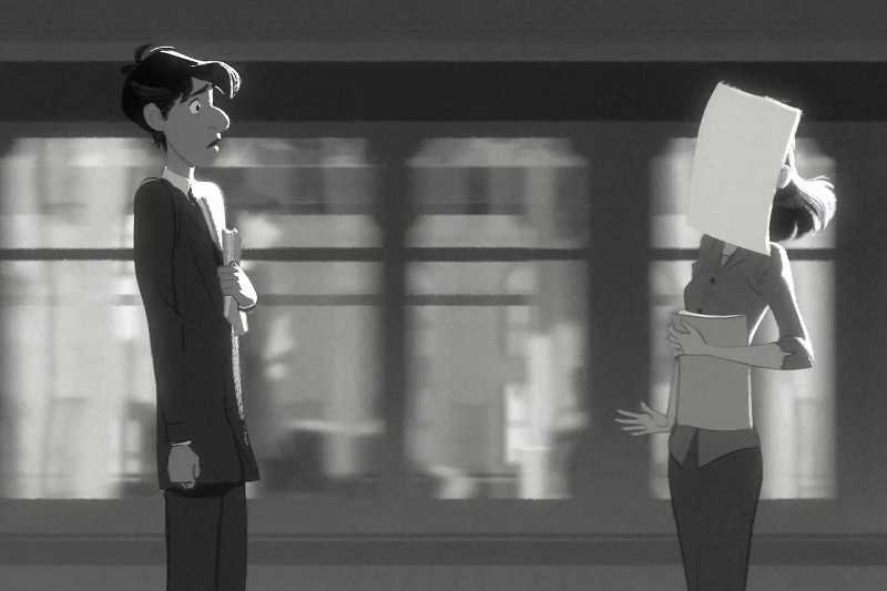 Kadr z filmu animowanego "Paperman" autorstwa The Walt Disney Studios