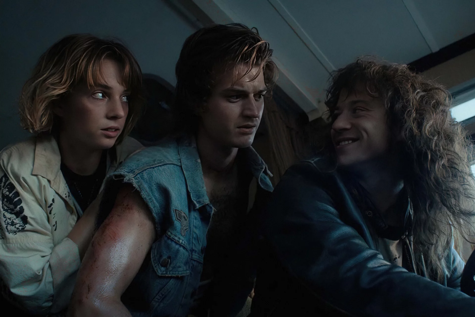 "Stranger Things 4" finał Robin, Steve i Eddie w "Stranger Things 4"