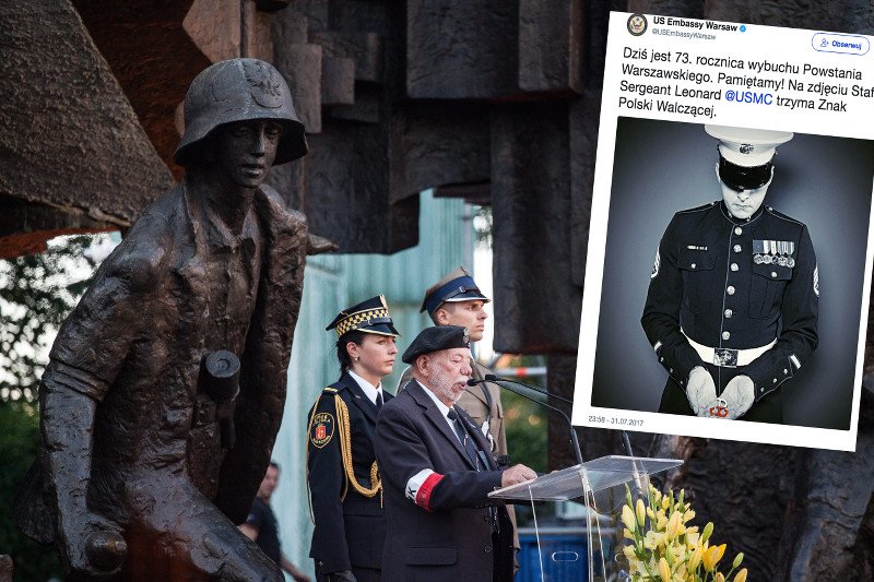 Ambasada Stanów Zjednoczonych w Polsce także uczciła pamięć Powstańców.