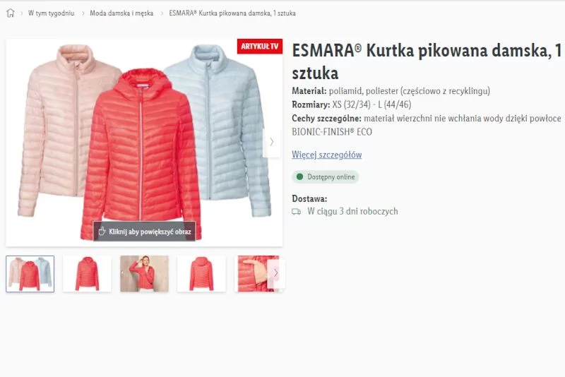 Pikowana kurtka dobrze sprawdzi się wiosną.