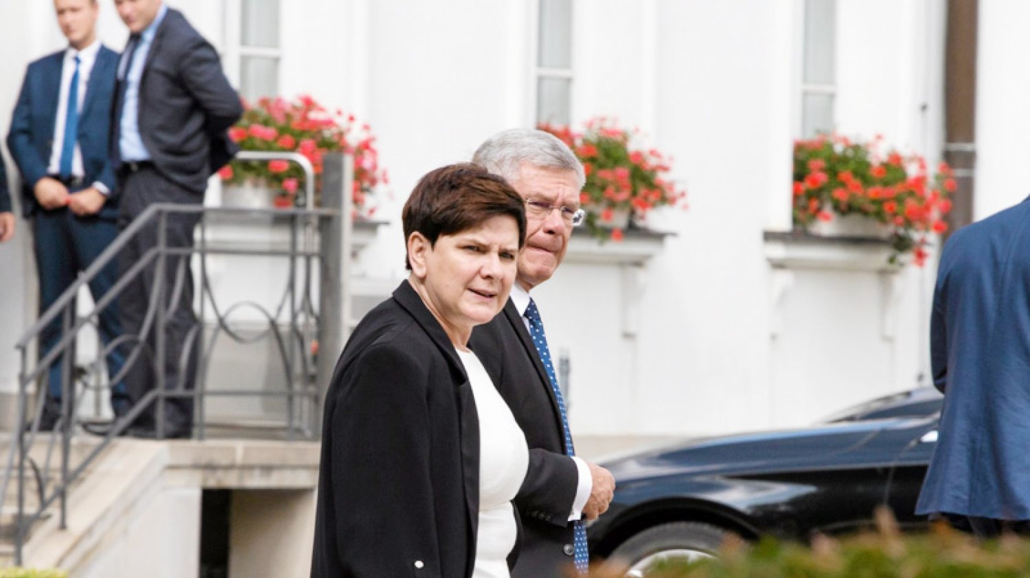 Premier Beata Szydło oraz marszałkowie Sejmu i Senatu - Marek Kuchciński i Stanisław Karczewski przyjechali na spotkanie z prezydentem Andrzejem Dudą.