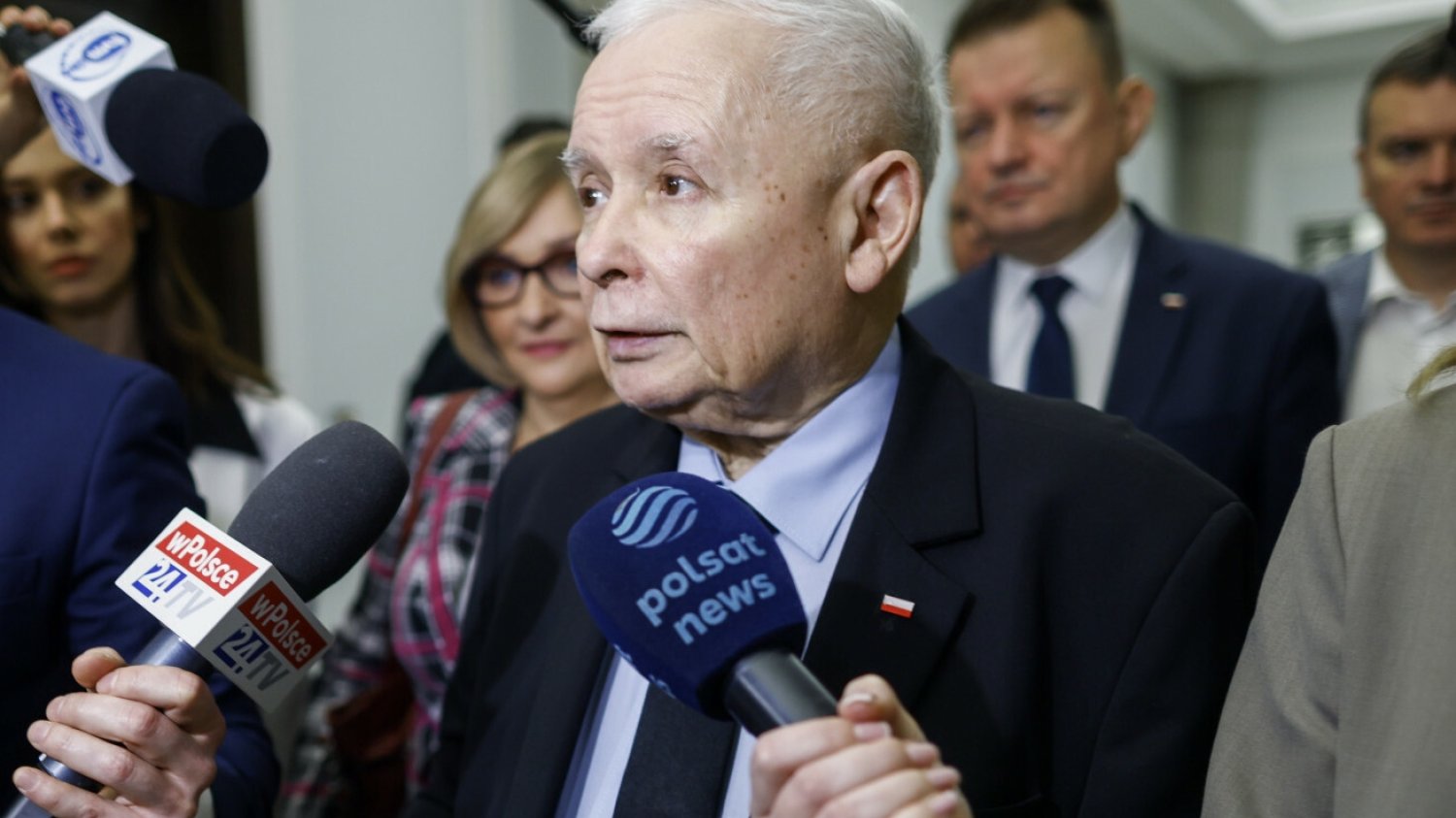"Proszę mnie o to nie pytać". Kaczyński unika kwestii Nawrockiego