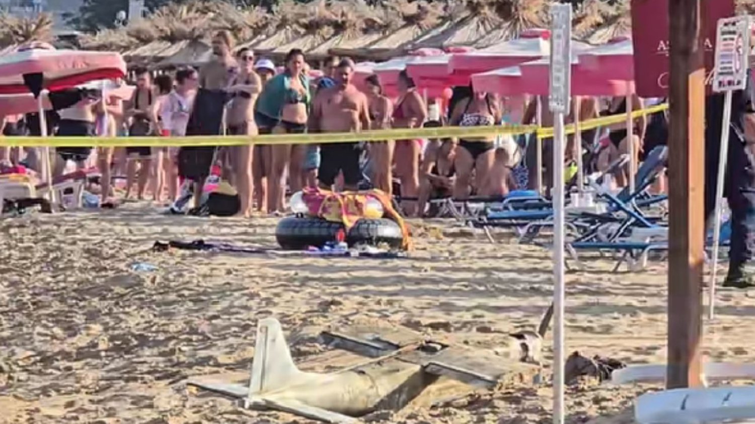 Rosyjski dron na plaży w Bułgarii