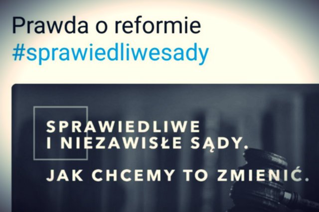 Hasło kampanii "Sprawiedliwe sądy" stało się już w internecie obiektem kpin.