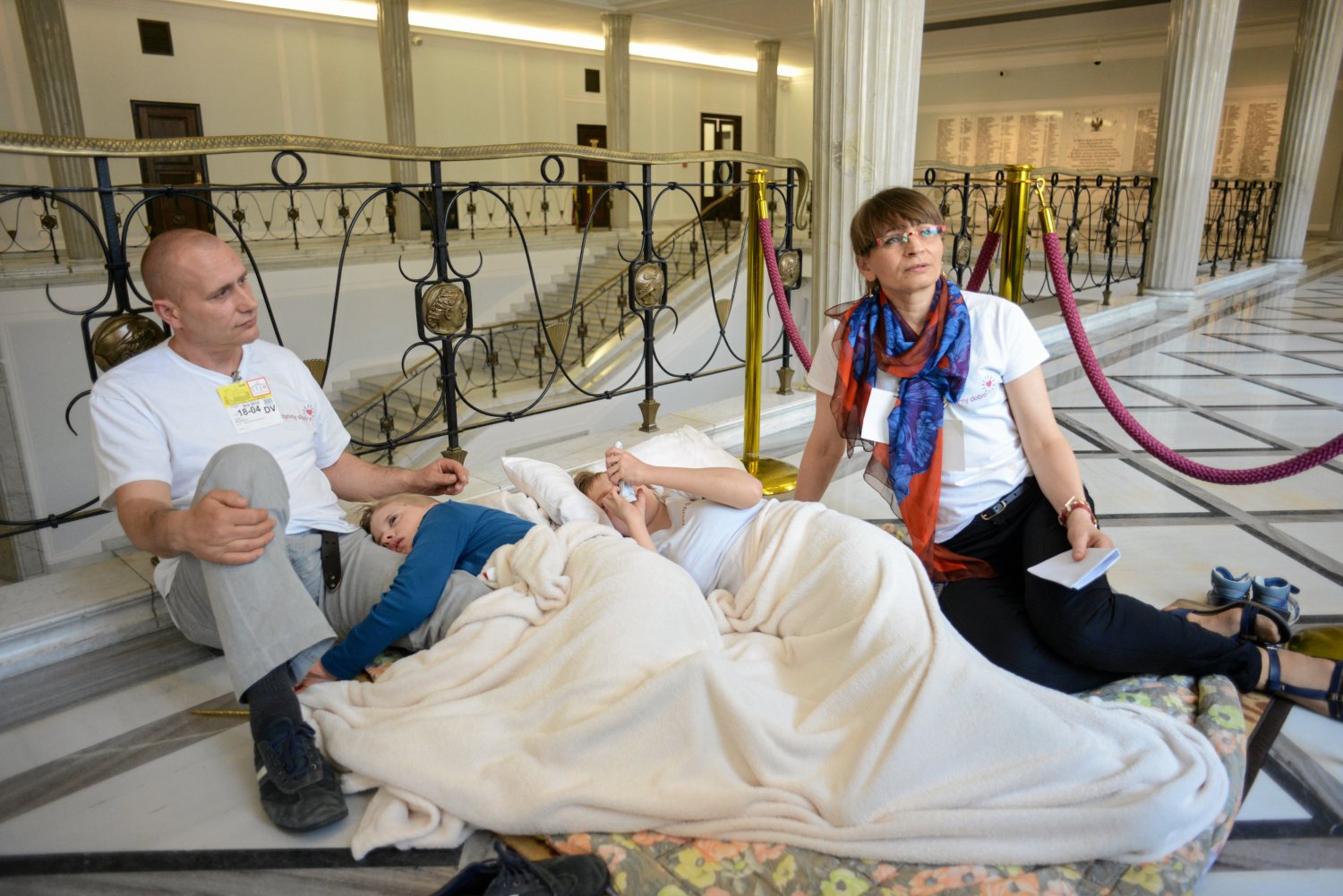 Rodzice niepełnosprawnych dzieci protestują w Sejmie.