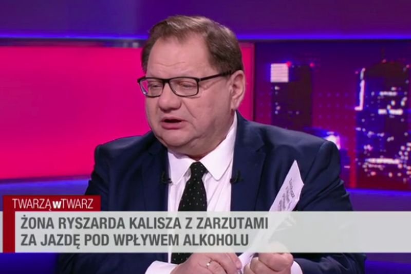 Ryszard Kalisz nie mógł pohamować emocji na antenie Polsat News. Chodziło o jego żonę.
