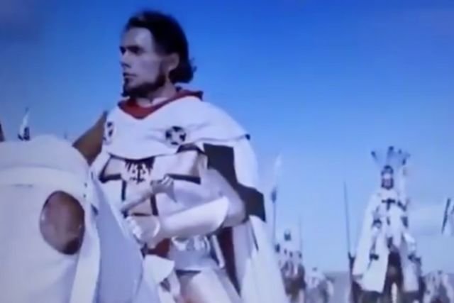 Wielki mistrz zakonu krzyżackiego Ulrich von Jungingen. Ten obrazek "Wiadomości" TVP wykorzystały, aby skomentować  tweet Donalda Tuska o "alarmie".