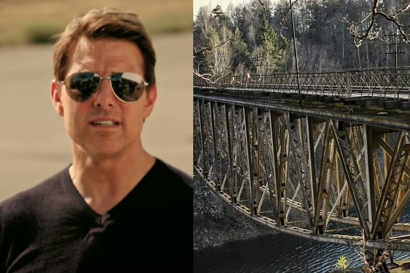 Jeszcze w 2016 roku po tym moście jeździły pociągi. Teraz może być wysadzony na potrzeby filmu.