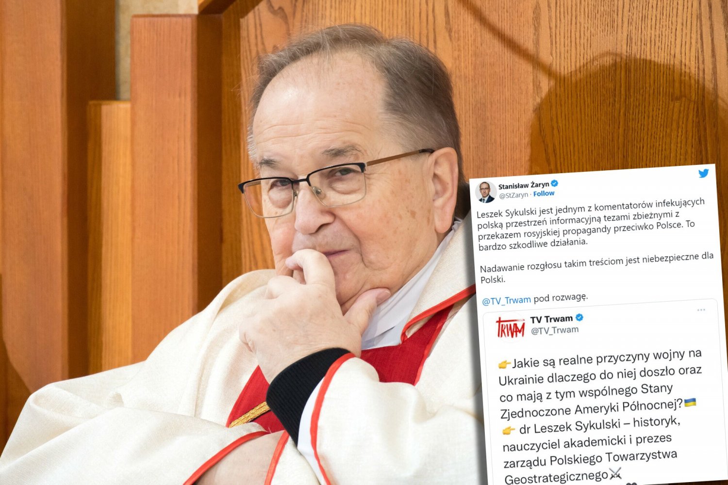 Stacja Tadeusza Rydzyka nagle przerwała program. Stanisław Żaryn ostrzegał "ku rozwadze"