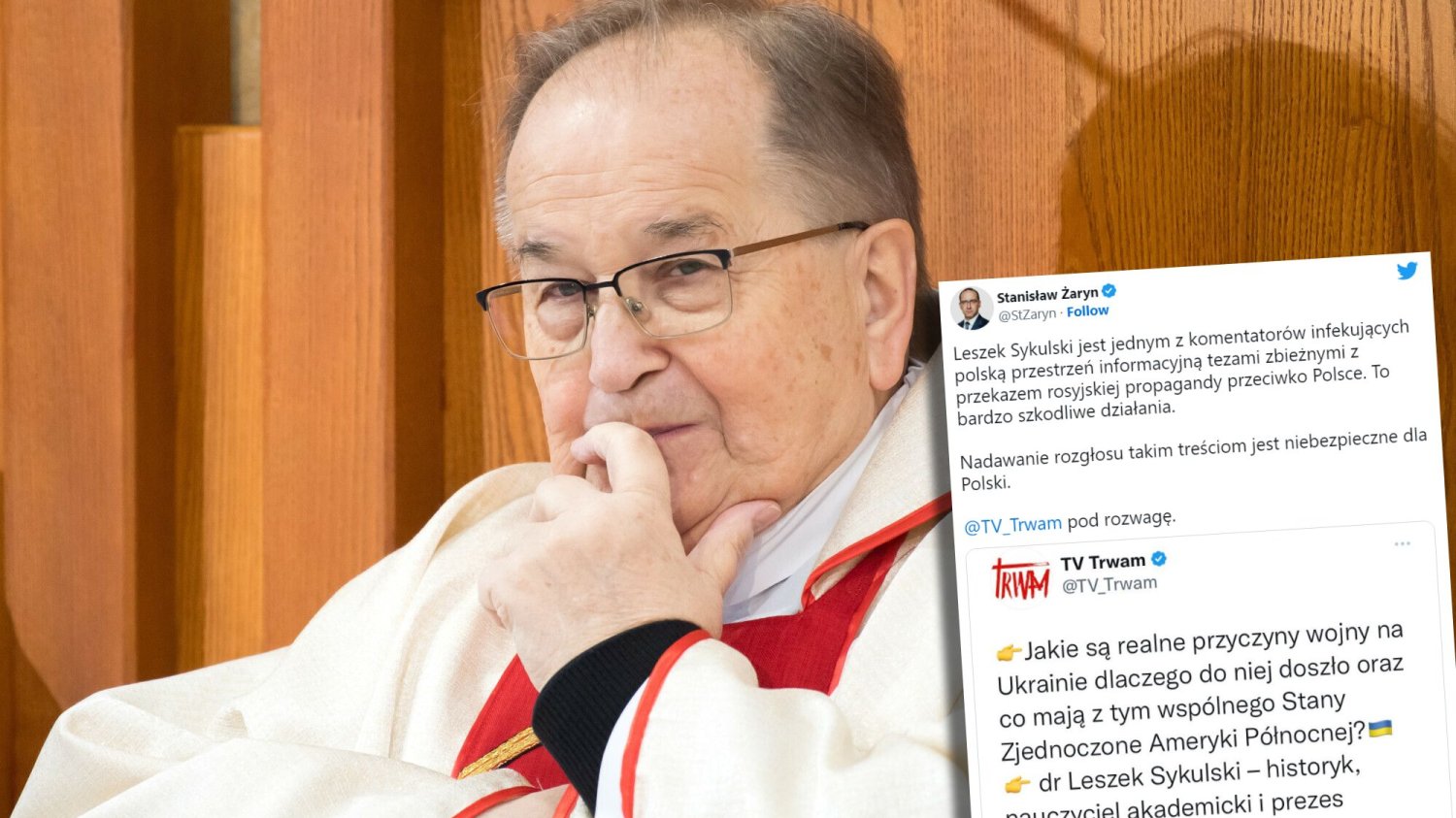 Stacja Tadeusza Rydzyka nagle przerwała program. Stanisław Żaryn ostrzegał "ku rozwadze"