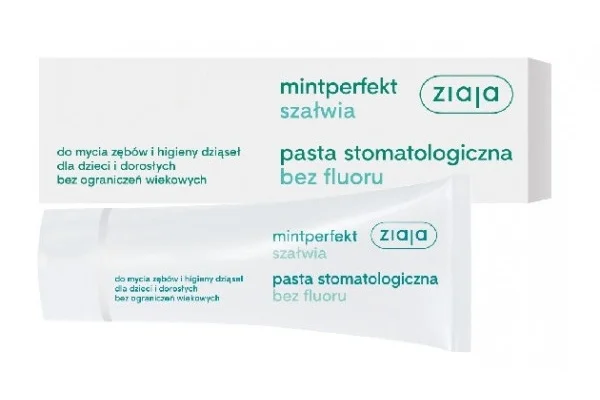 Tania i dobra pasta bez fluoru to również szałwiowa pasta Ziaja. Kosztuje ok. 5 zł