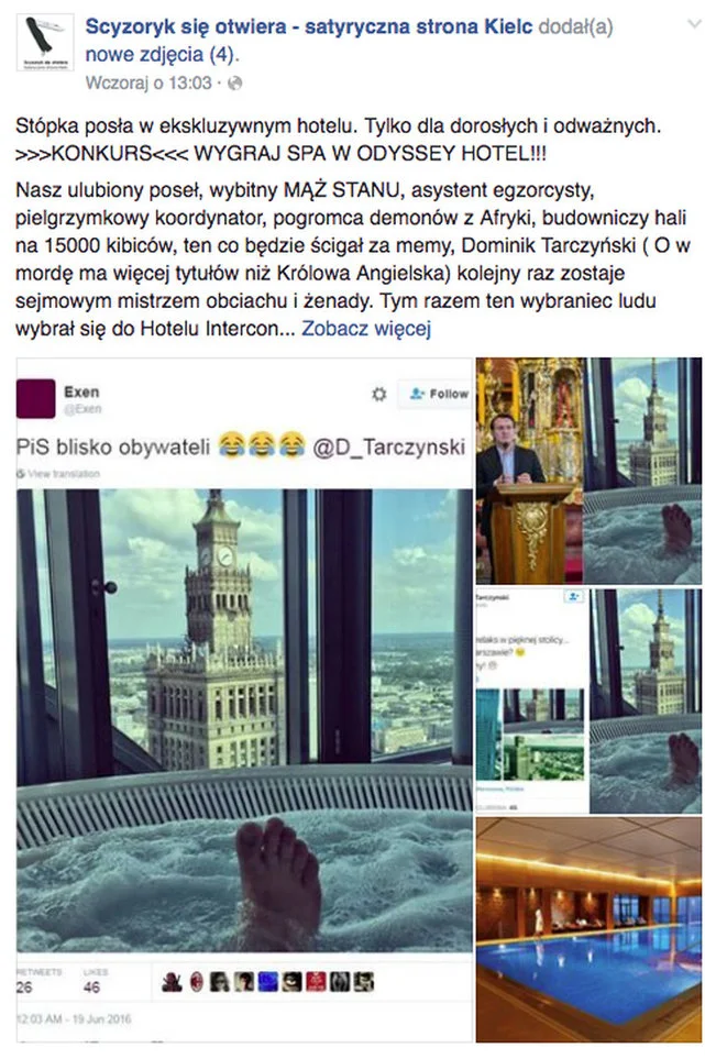 Stopa Dominika Tarczyńskiego doczekała się licznych komentarzy w sieci.