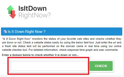 Funkcja "Is It Down Right Now" monitoruje stan Twoich ulubionych witryn internetowych.