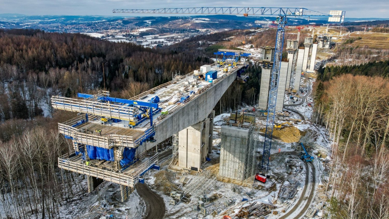 To tu powstaje najwyższa estakada w Polsce. Widoki, iż aż zapiera dech