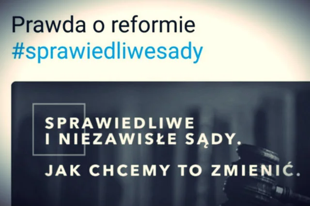 Jedno z haseł kampanii "Sprawiedliwe sądy" stało się już w internecie obiektem kpin.