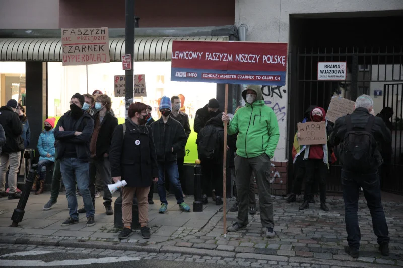 Protest w Warszawie.