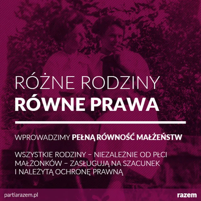 Jedno z haseł partii Razem.