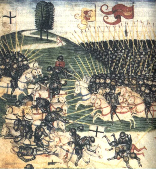 Bitwa pod Grunwaldem. Diebold Schilling, miniatura (XV wiek).