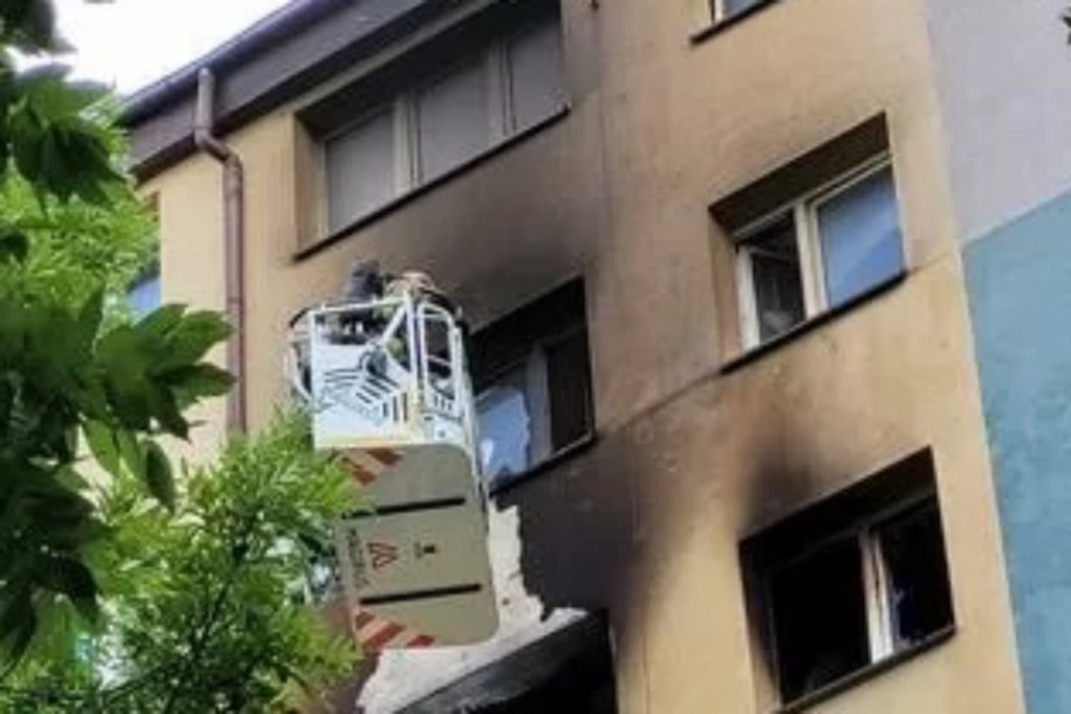 Pożar mieszkania w Tychach