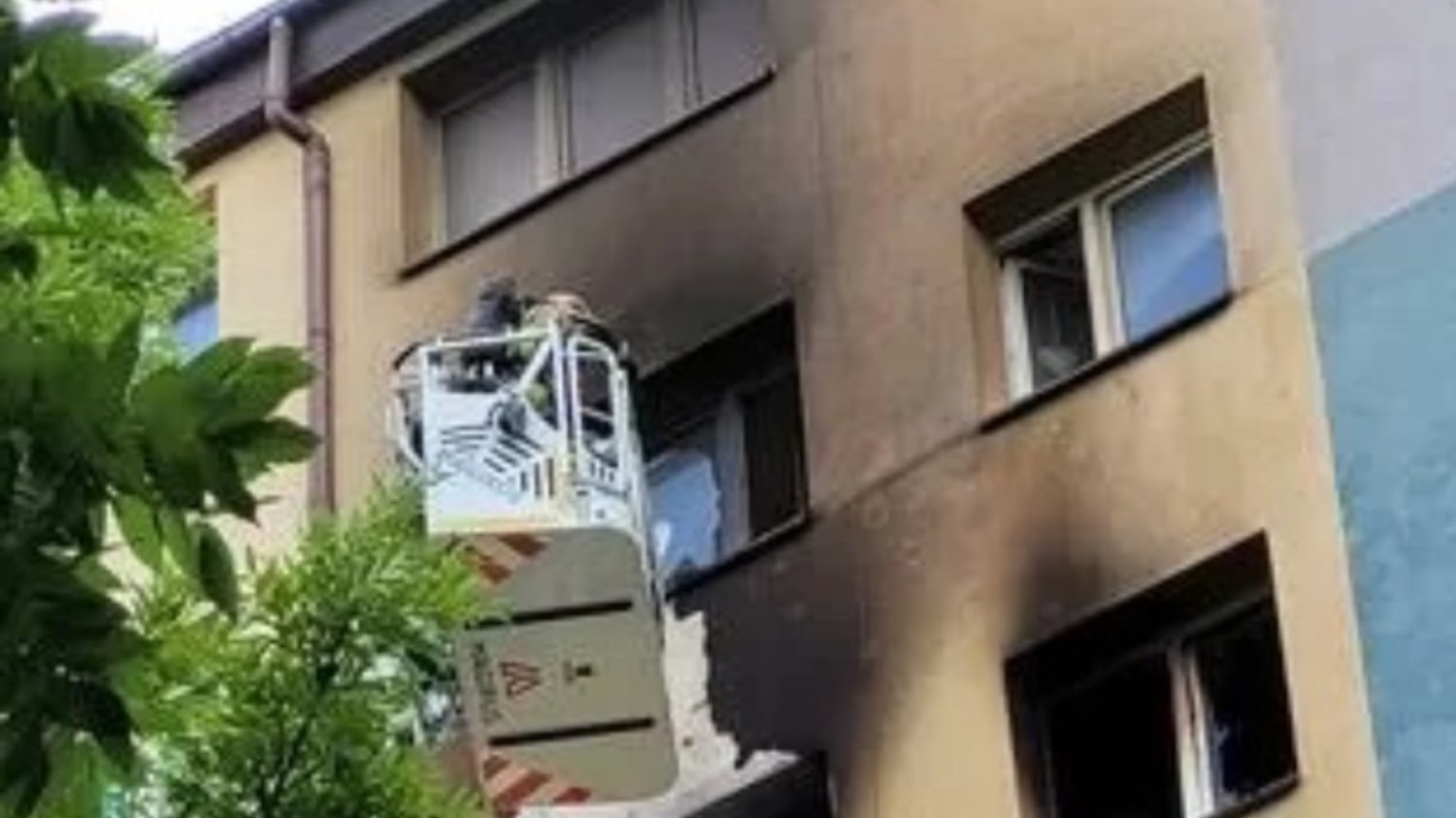 Pożar mieszkania w Tychach