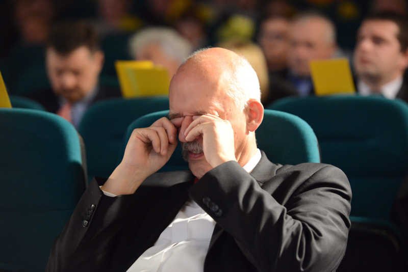 Janusz Korwin-Mikke szokuje w Wielkiej Brytanii.