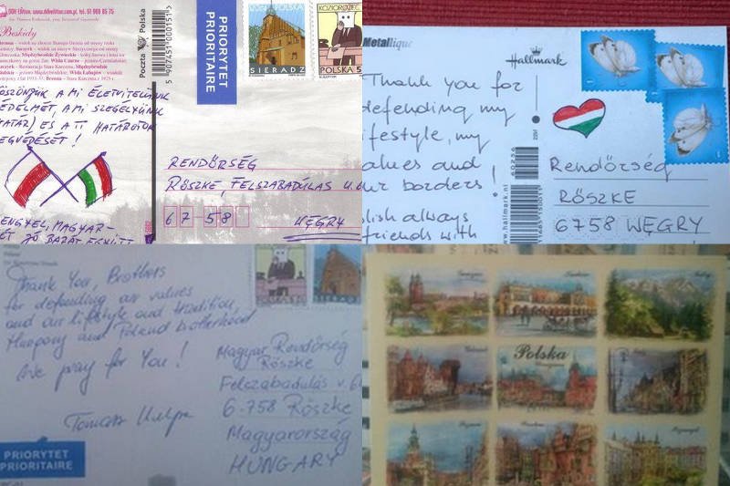 Polacy wysyłają pocztówki do węgierskiej policji.