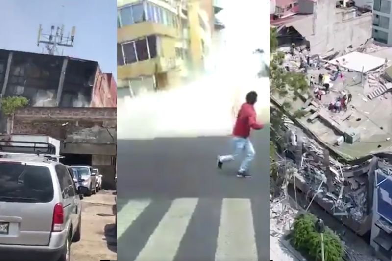 Nagrania przedstawiające trzęsienie ziemi w Meksyku są przerażające.