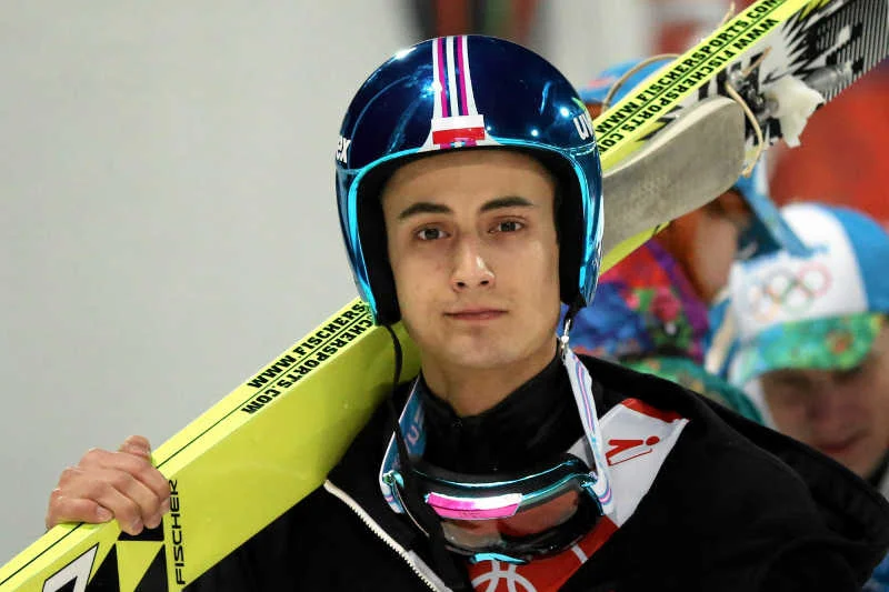 Maciej Kot na Igrzyskach w Soczi miał wsparcie swojej mamy Małgorzaty.