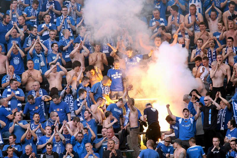 Kibole Lecha Poznań zrobili zadymę w Finlandii.