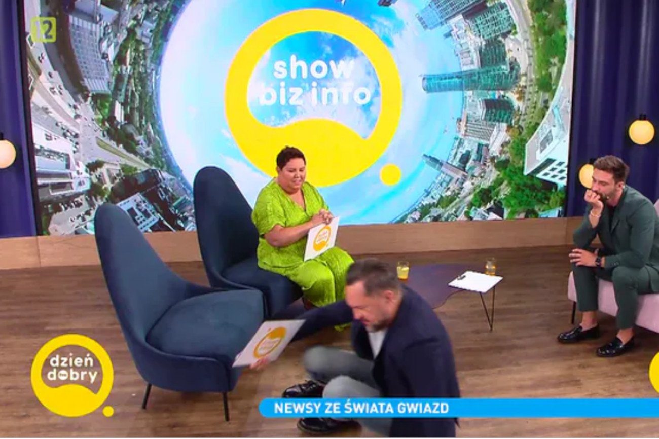 Marcin Prokop zaliczył wpadkę na wizji.