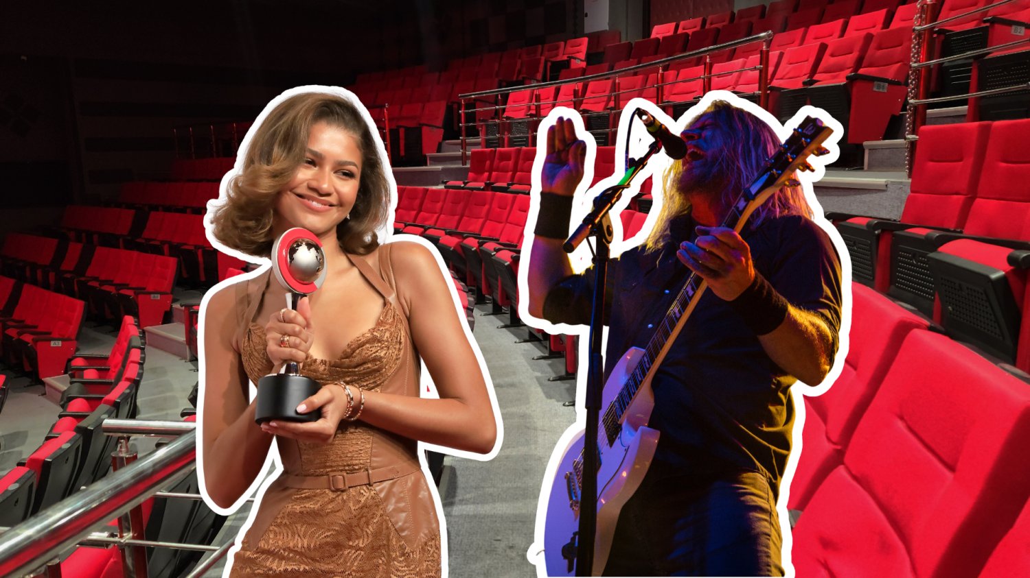 Co robić w święta? 5 filmowych i muzycznych premier, które ratują długi weekend Zendaya, gitarzysta i sala kinowa.