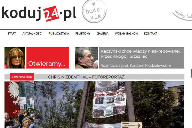 Ruszył portal internetowy KOD-u, jego szefową jest Magda Jethon.