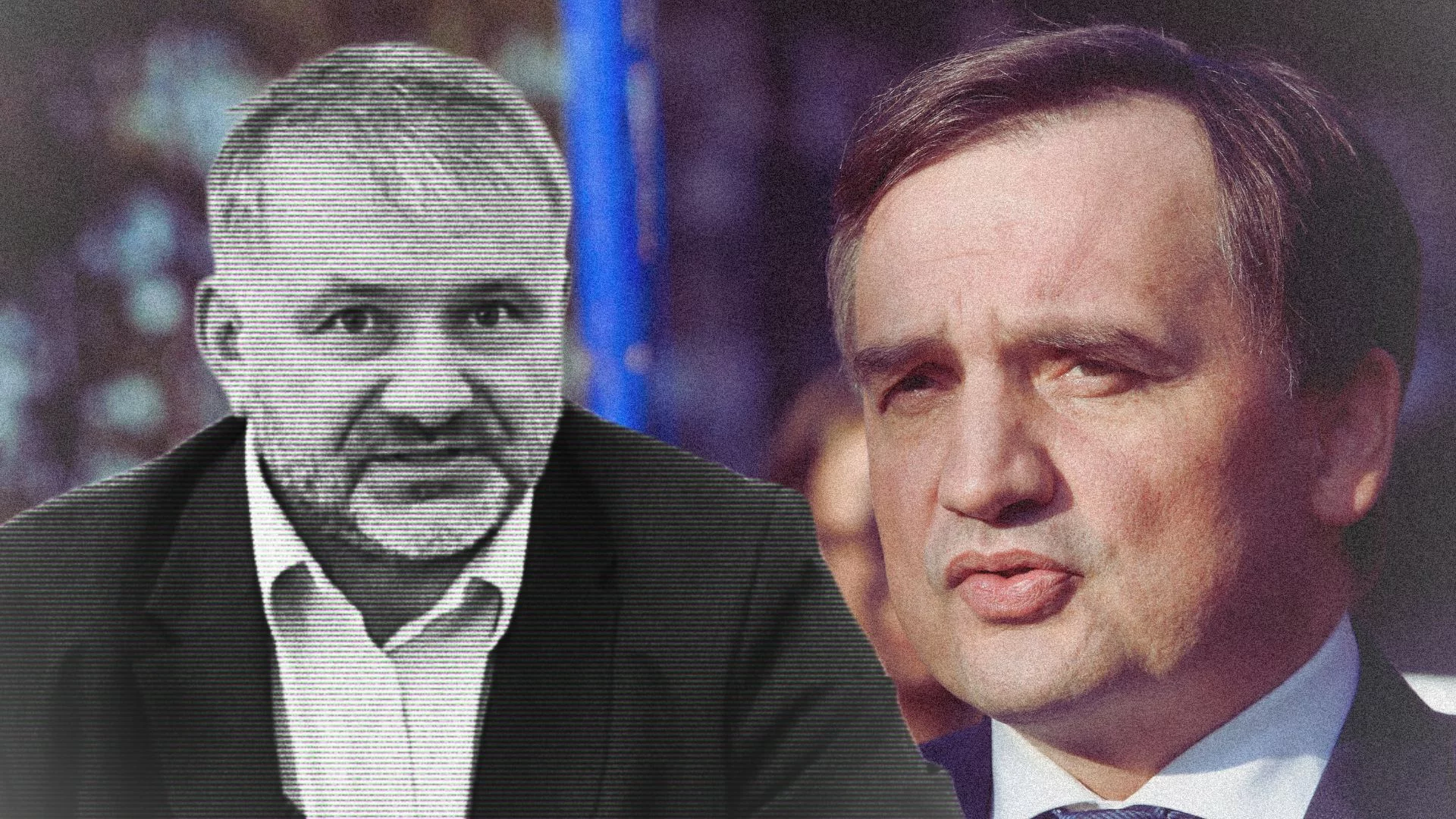 ENA za Zbigniewem Ziobrą? Waldemar Żurek odpowiedział. Waldemar Żurek. W tle Zbigniew Ziobro