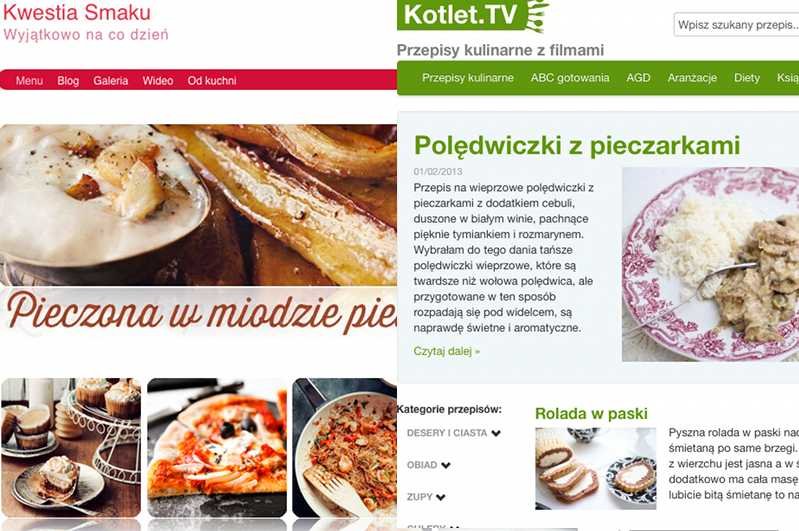 Blogi kulinarne choć nie są powszechnie znane, w statystykach cieszą się największą popularnością. W czołówce jest m.in. KwestiaSmaku.com i Kotlet.tv.
