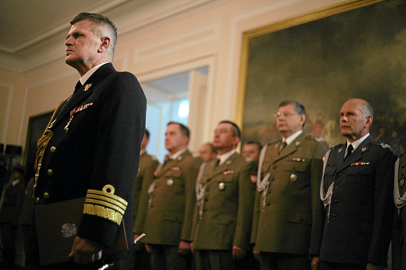 Adm. Tomasz Mathea i generalicja w Belwederze