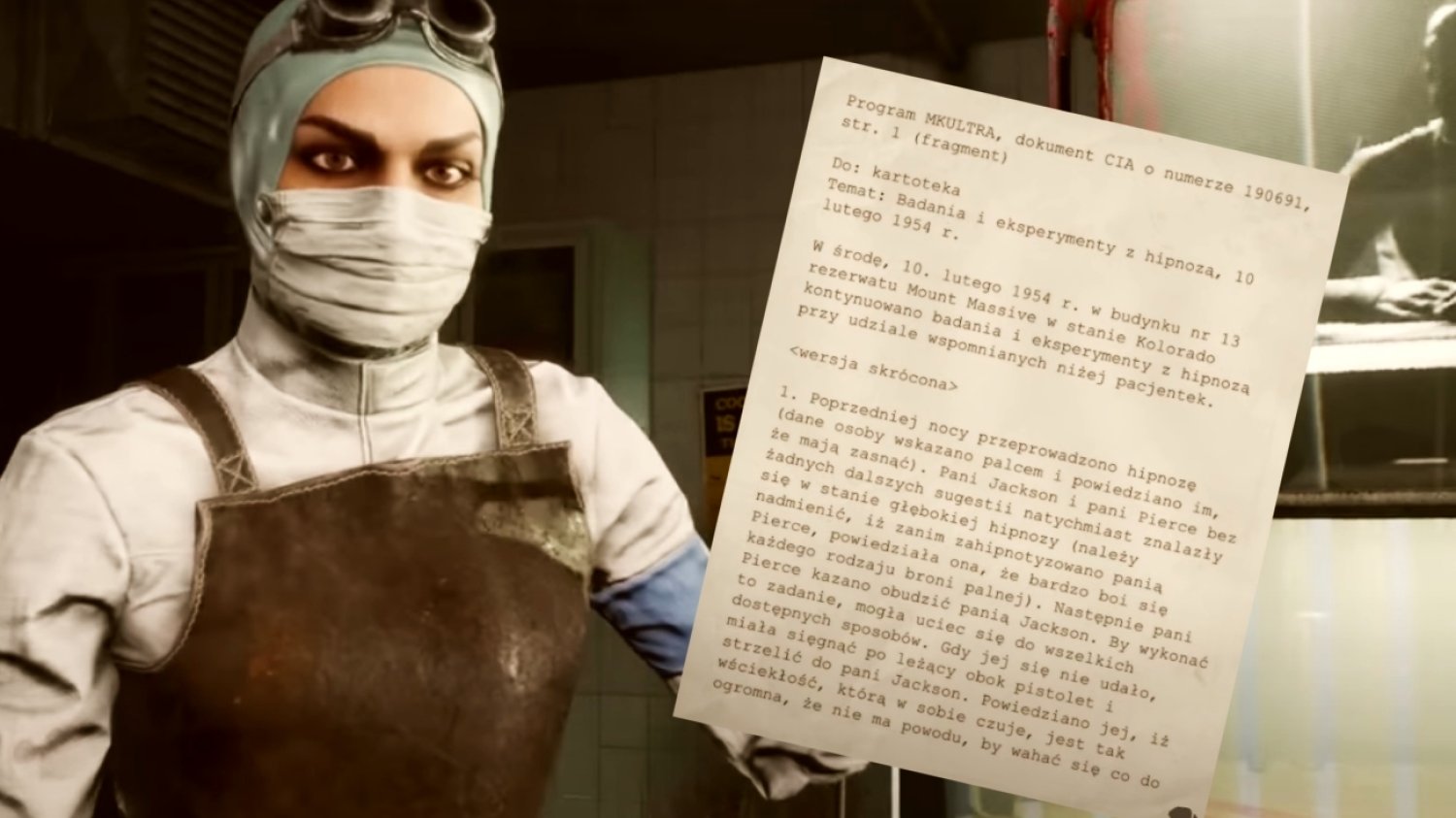 Seria gier "Outlast" inspirowała się kontrowersyjnym projektem MK-Ultra z czasów zimnej wojny.