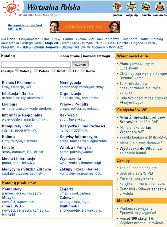 Kto pamięta Wp.pl z 1997 r.?