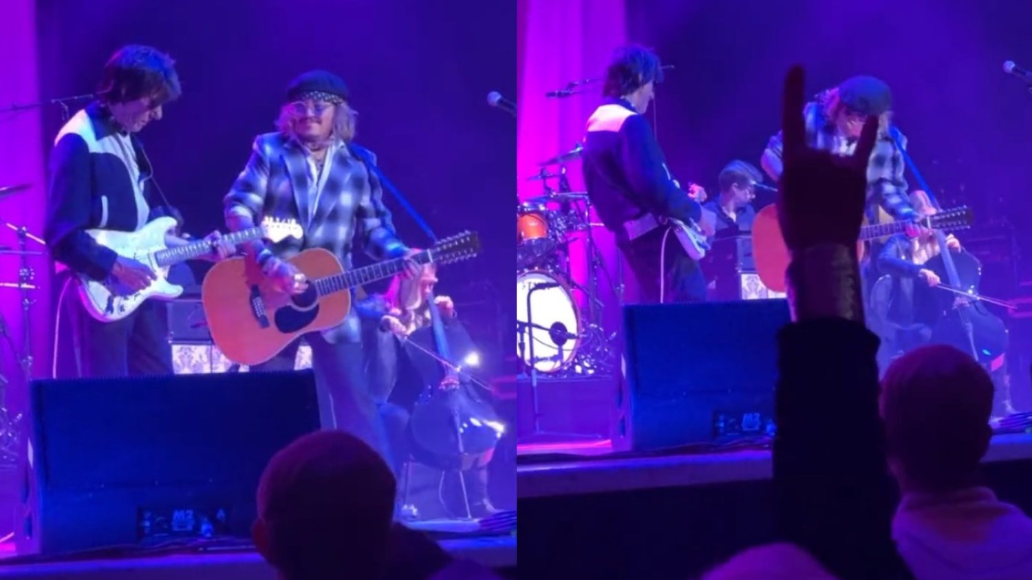 Johnny Depp niespodziewanie pojawił się na koncercie Jeffa Becka.