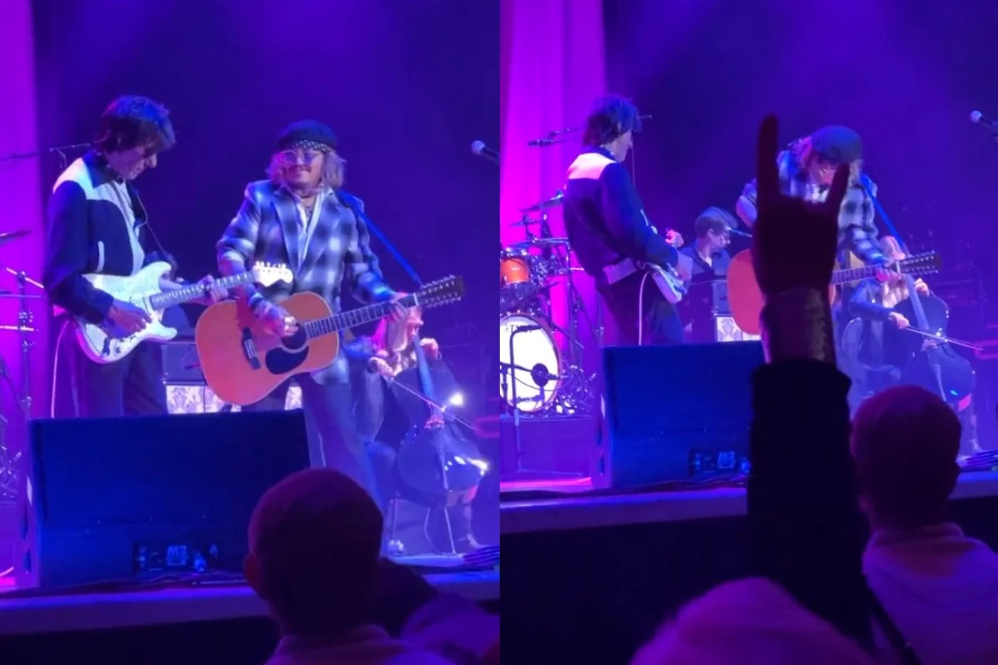 Johnny Depp niespodziewanie pojawił się na koncercie Jeffa Becka.