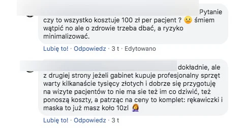 Komentarze Facebook.