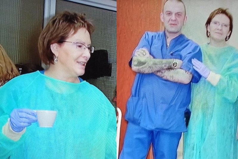 W dokumencie "Stan zagrożenia" pokazano m.in. zdjęcia Ewy Kopacz.