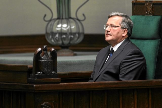 Prezydent Bronisław Komorowski podczas inauguracji VII kadencji Sejmu w 2011 roku.