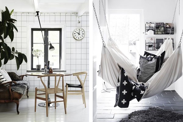 Czarno-białe mieszkanie pełne wyrazu.