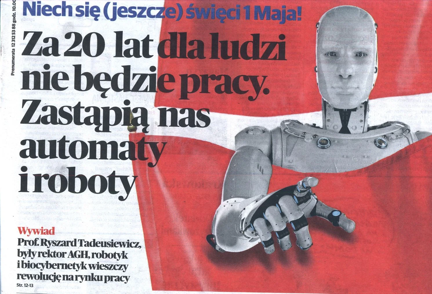 Kopia informacji umieszczonej na pierwszej stronie Gazety Krakowskiej w dniu 27.04.2018