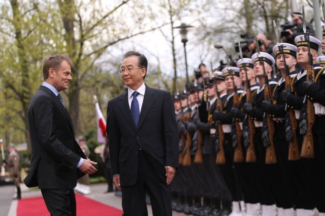 Premier Chin Wen Jiabao z Premierem Donaldem Tuskiem.